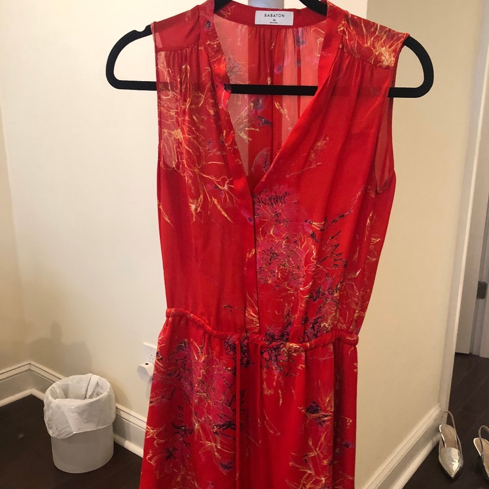 Red Aritzia Sleeveless Dress